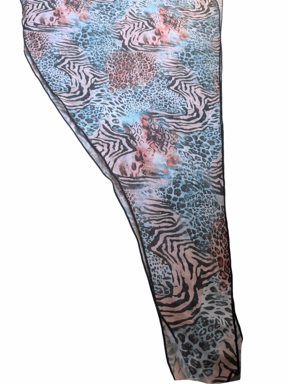 Animal Print Teal black Brown Cheetah Leopard Zebra Sheer Sarong Scarf Wrap